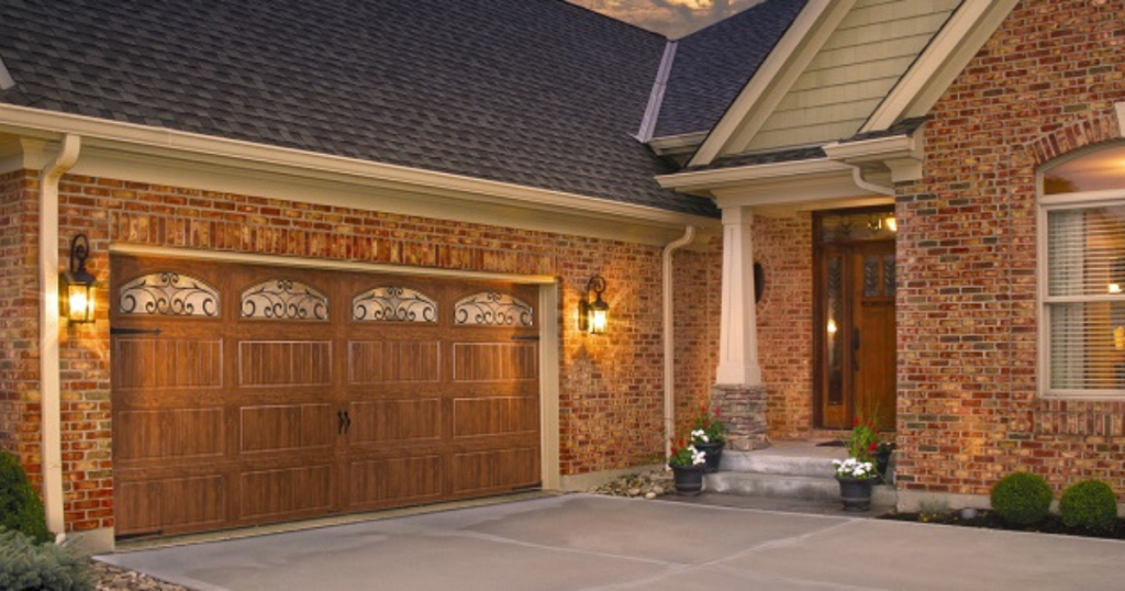 wood grain garage